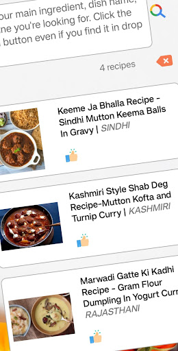Android application Khaana Kya Banega screenshort