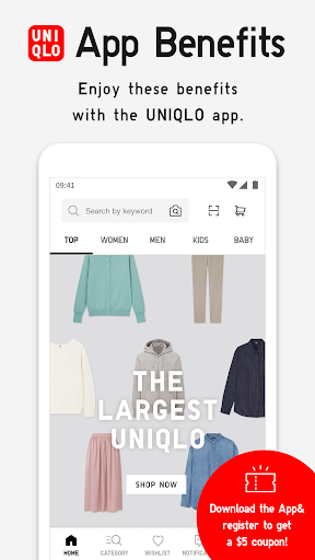 Android application UNIQLO AU screenshort