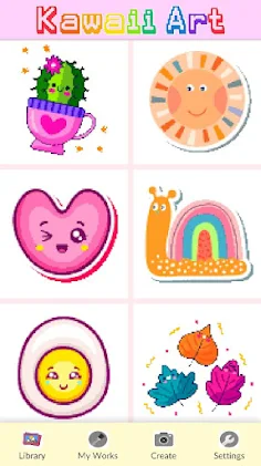 Kawaii Art Coloring By Number - Screenshot 1