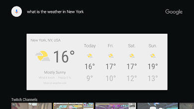 Google app for Android TV screenshot thumbnail