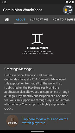 GeminiMan Apps and Watchfaces Screen 3
