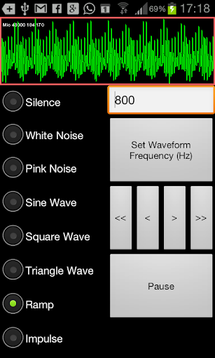 SoundForm Signal Generator Screen 2