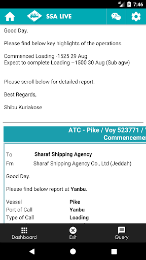 Sharaf Shipping Agency Screen 3