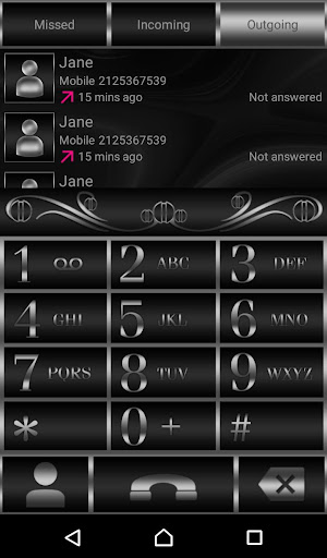 Android application Abstract Carbon Dialer theme screenshort