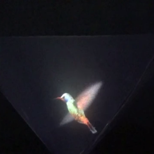 Vyomy 3D Hologram Hummingbird Logo