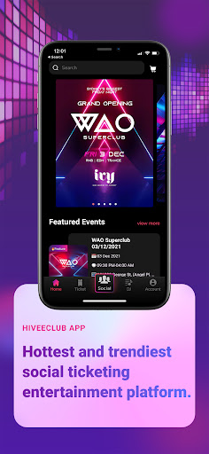 Android application HiveeClub screenshort