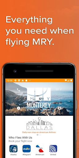 Android application Monterey Regional Airport screenshort