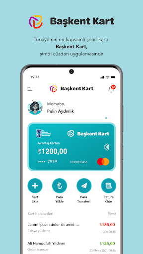 Android application Başkent Kart screenshort