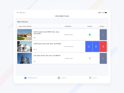 Android application Lofty Open House screenshort