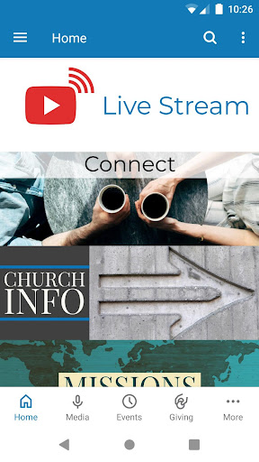 Android application Bellevue Baptist screenshort