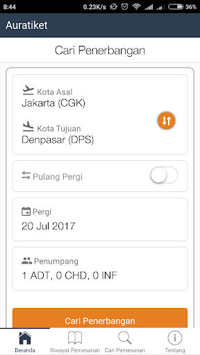Android application Auratiket Mobile screenshort
