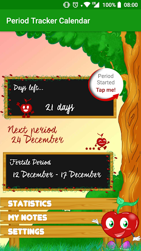 Period Tracker Calendar Screenshot 1 - AppWisp.com