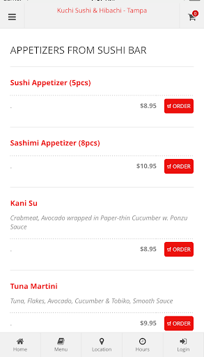 Kuchi Sushi & Hibachi Tampa Screen 3