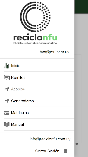 Android application Reciclo NFU - Remitos screenshort