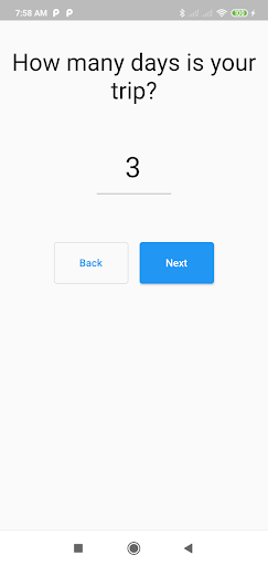 Android application Packup screenshort