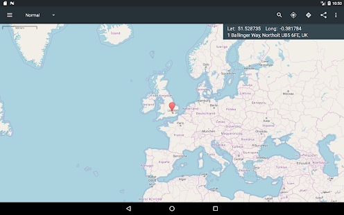 Map Coordinates Screenshot