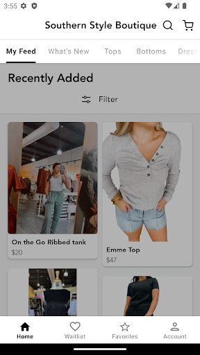 Android application Southern Style Boutique screenshort