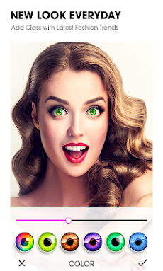 目、髪の色チェンジャー：化粧カムフォトエディタのおすすめ画像3