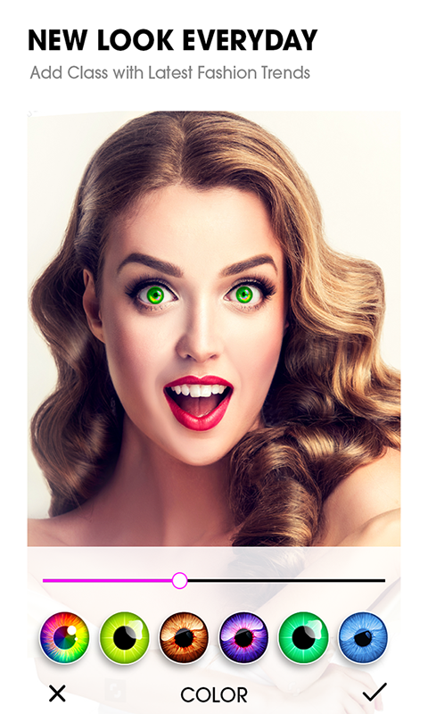 目、髪の色チェンジャー：化粧カムフォトエディタのおすすめ画像3