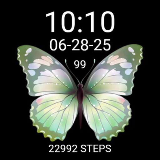 Cute Pretty Green Butterfly logo