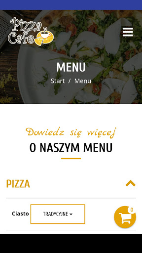 Android application Pizza Cafe screenshort