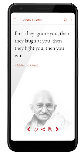 Android application Gandhi Quotes - Daily Quotes screenshort