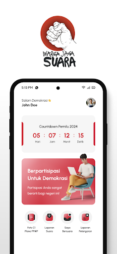 Android application Warga Jaga Suara screenshort