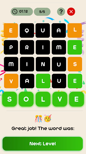 Android application Word Guess Challenge Game screenshort