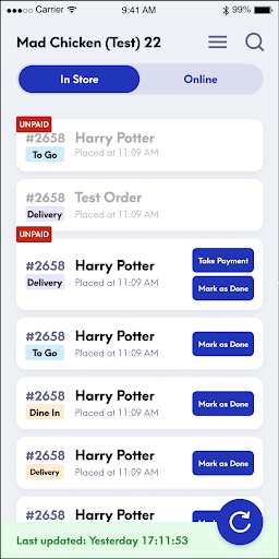 Android application INFI V2 Controller screenshort