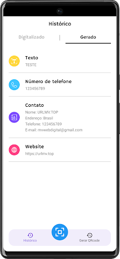 QRcode Reader and Creator BR Screen 2