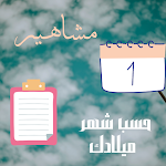 Cover Image of डाउनलोड مشاهير حسب شهر ميلادك 1 APK
