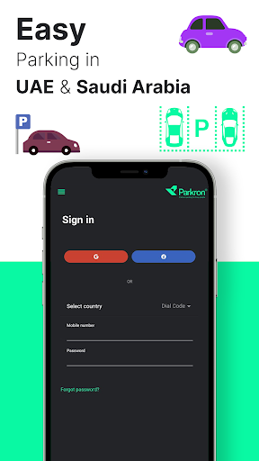 Android application Parkron screenshort
