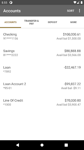 Freedom Bank Mobile Banking Screen 3