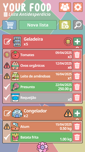 Visualização do aplicativo