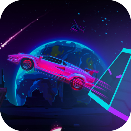 Neon Car:Impossible Stunt Game
