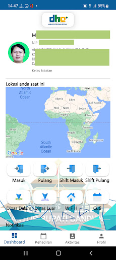 Android application Daftar Hadir Elektronik screenshort