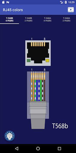 Android application RJ45 Colors screenshort