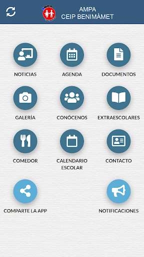 Android application AMPA CEIP BENIMÀMET screenshort