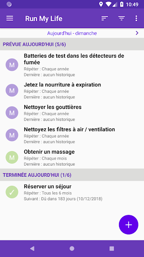 Aperçu de l'application