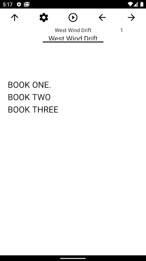 Android application Book, West Wind Drift screenshort
