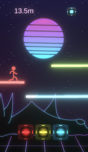 Neon Stickman Draw Runner Screen 3