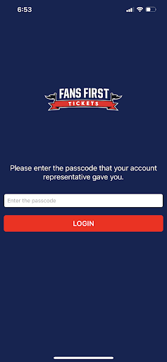 Android application Fansfirst Ticket Scanner screenshort