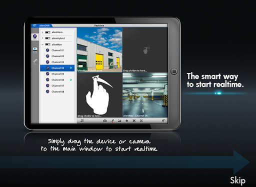 Alien DVR Tablet Client Screen 2