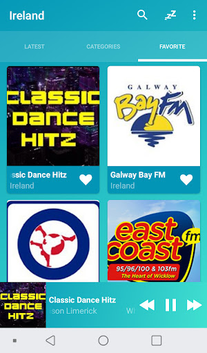 Ireland radios online Screen 2