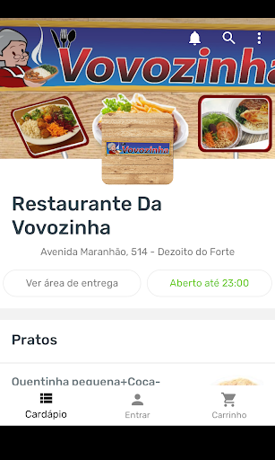 Android application Restaurante Da Vovozinha screenshort