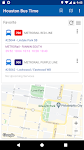screenshot of Bus Time in Houston