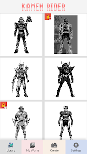 Kamen Rider Art Pixel Color