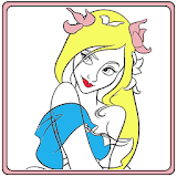 Princess coloring icon