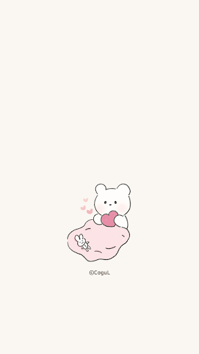 Android application 카카오톡 테마 - 밀크곰과 토끼 인형_크림_1 screenshort