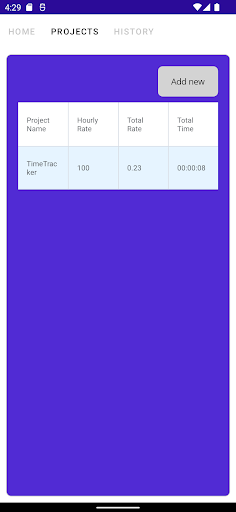 Time Tracker Screen 2